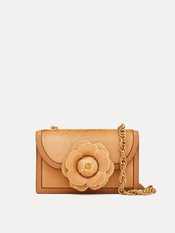 Women Oscar De La Renta Handbags Haircalf TRO Bag Nude