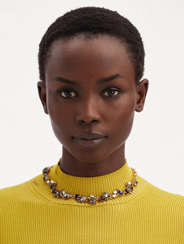 Women Oscar De La Renta Necklaces Scramble Crystal Necklace Indigo Women Oscar De La Renta Necklaces Scramble Crystal Necklace Indigo