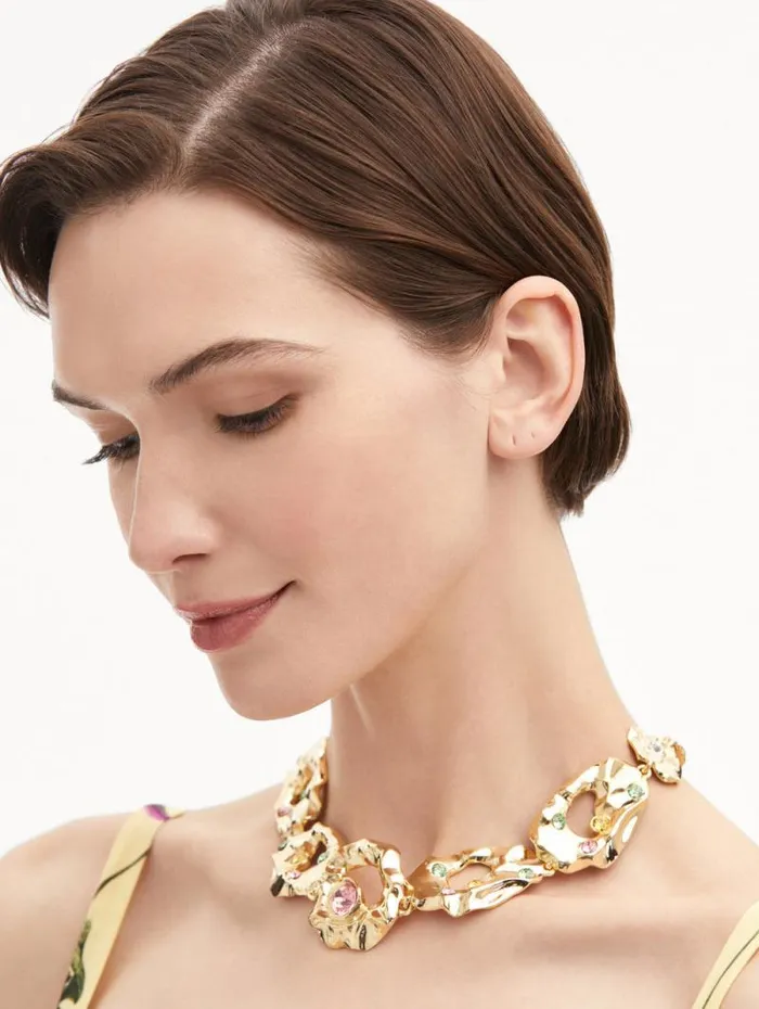Women Oscar De La Renta Necklaces Textured Metal ChainLink Necklace Multi Women Oscar De La Renta Necklaces Textured Metal ChainLink Necklace Multi