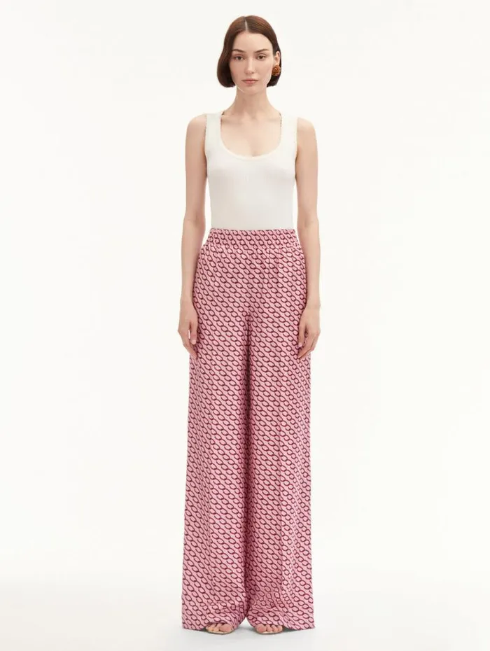 Women Oscar De La Renta Pants and Skirts Small Oscar ChainLink Pant Beet Pink Women Oscar De La Renta Pants and Skirts Small Oscar ChainLink Pant Beet Pink