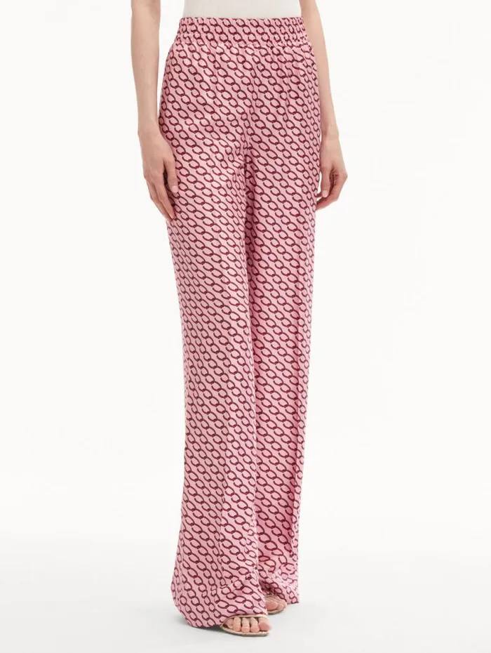 Women Oscar De La Renta Pants and Skirts Small Oscar ChainLink Pant Beet Pink Women Oscar De La Renta Pants and Skirts Small Oscar ChainLink Pant Beet Pink