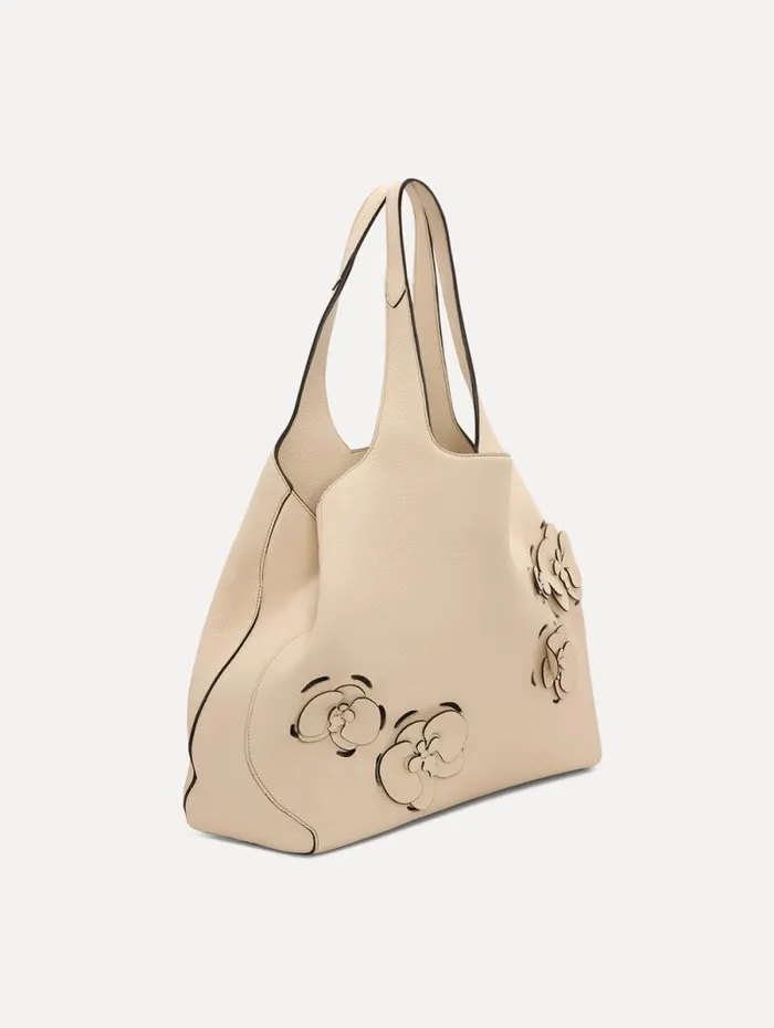 Women Oscar De La Renta Signature Handbags The LaserCut Orchid Topaz Ivory