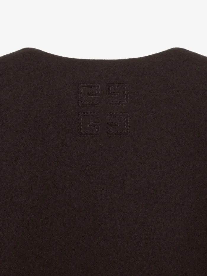 Women Outerwear and Blousons Givenchy Oversized Varsity Jacket In Wool And Shearling Dark Brown