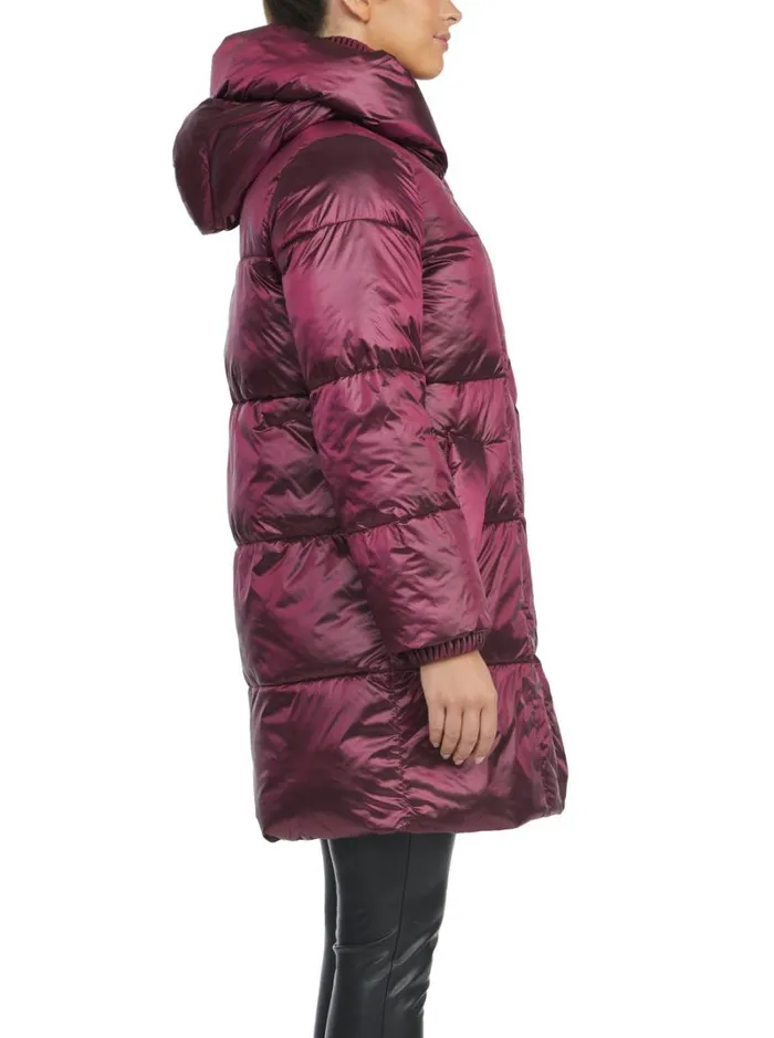 Women Outerwear Badgley Mischka Pearl Nylon Quilted Coat Berry Women Outerwear Badgley Mischka Pearl Nylon Quilted Coat Berry
