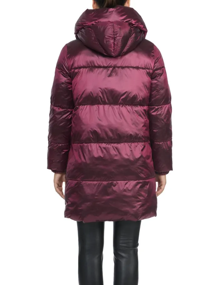 Women Outerwear Badgley Mischka Pearl Nylon Quilted Coat Berry Women Outerwear Badgley Mischka Pearl Nylon Quilted Coat Berry