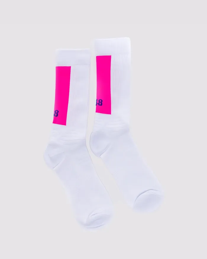 Women P448 Socks WhitePink Accessories