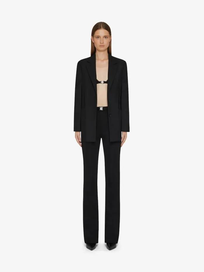 Women Pants and Shorts Givenchy 4G Belted Pants In Punto Milano Black