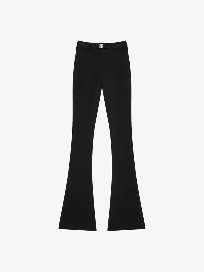 Women Pants and Shorts Givenchy 4G Belted Pants In Punto Milano Black