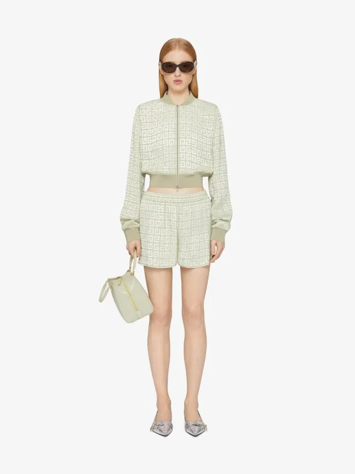 Women Pants and Shorts Givenchy Shorts In 4G Jacquard Almond Green