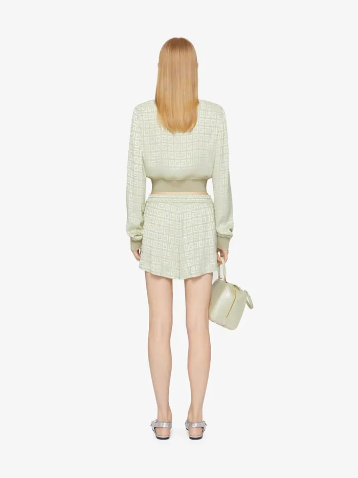 Women Pants and Shorts Givenchy Shorts In 4G Jacquard Almond Green