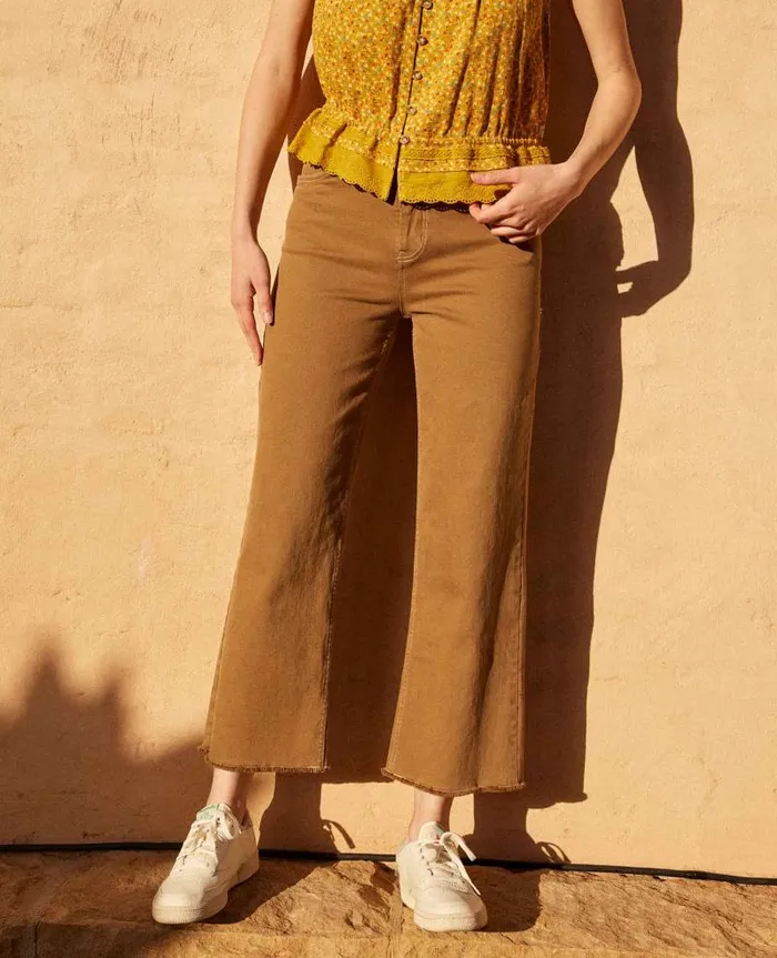 Women Pants Toad and Co Balsam Seeded Cutoff Pant Honey Brown