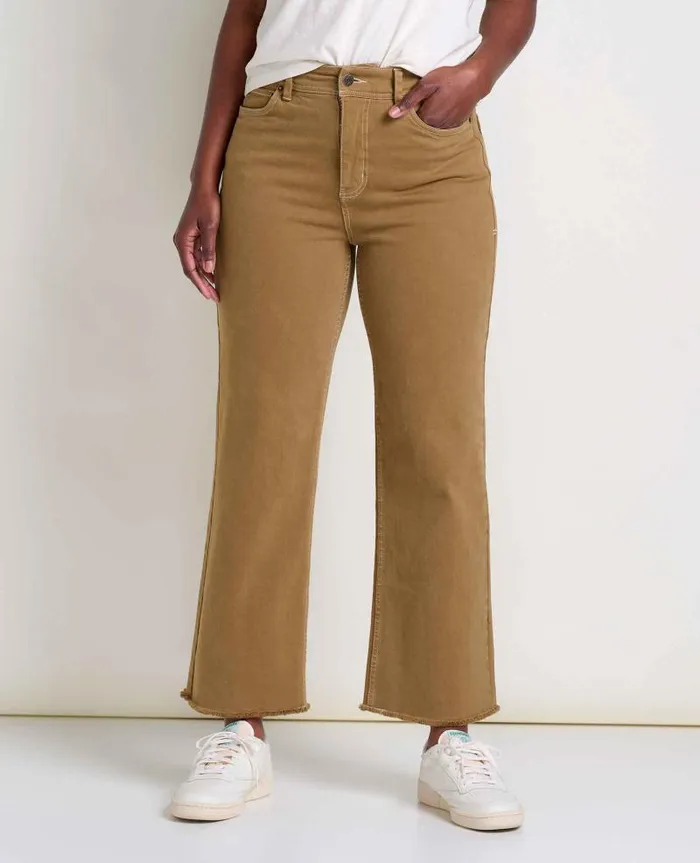 Women Pants Toad and Co Balsam Seeded Cutoff Pant Honey Brown