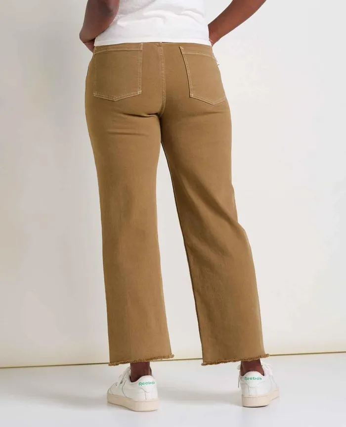 Women Pants Toad and Co Balsam Seeded Cutoff Pant Honey Brown