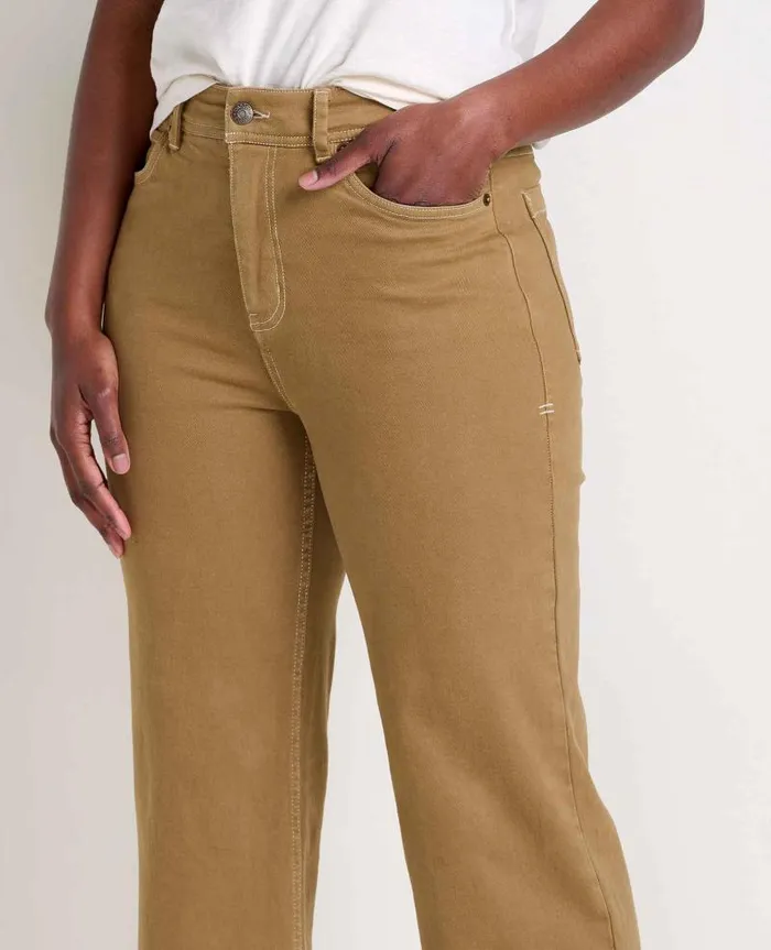 Women Pants Toad and Co Balsam Seeded Cutoff Pant Honey Brown