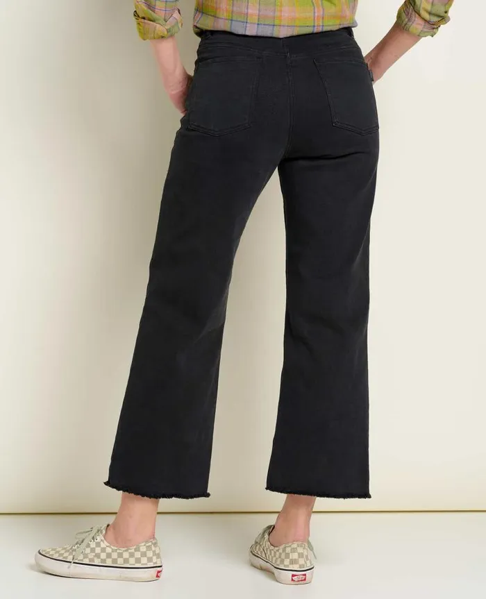 Women Pants Toad and Co Balsam Seeded Cutoff Pant Washed Black