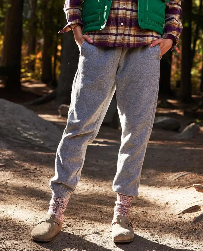 Women Pants Toad and Co Whitney Terry Sweatpant Light Heather Grey