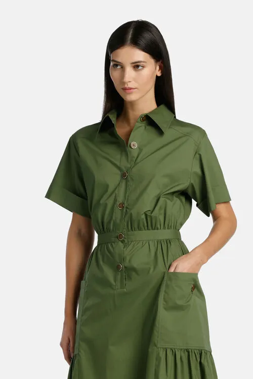 Women Papiano Papiano Military Green Dresses and Jumpsuits Luisa Spagnoli Women Papiano Papiano Military Green Dresses and Jumpsuits Luisa Spagnoli