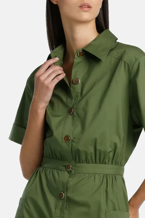 Women Papiano Papiano Military Green Dresses and Jumpsuits Luisa Spagnoli Women Papiano Papiano Military Green Dresses and Jumpsuits Luisa Spagnoli