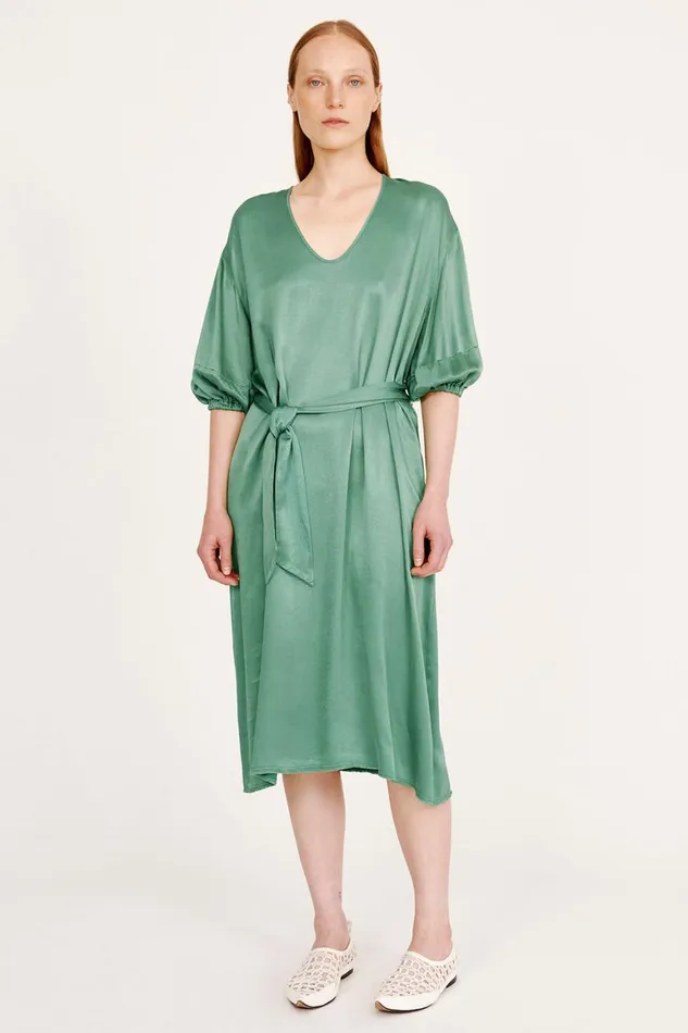 Women Pebble Satin Jade Ventura Dress Raquel Allegra Dresses