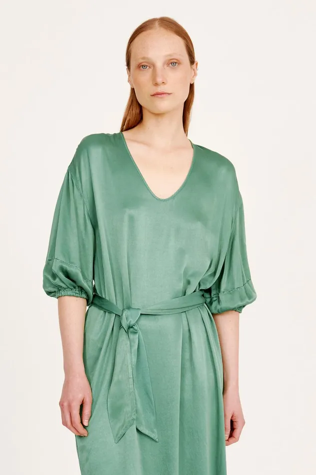 Women Pebble Satin Jade Ventura Dress Raquel Allegra Dresses