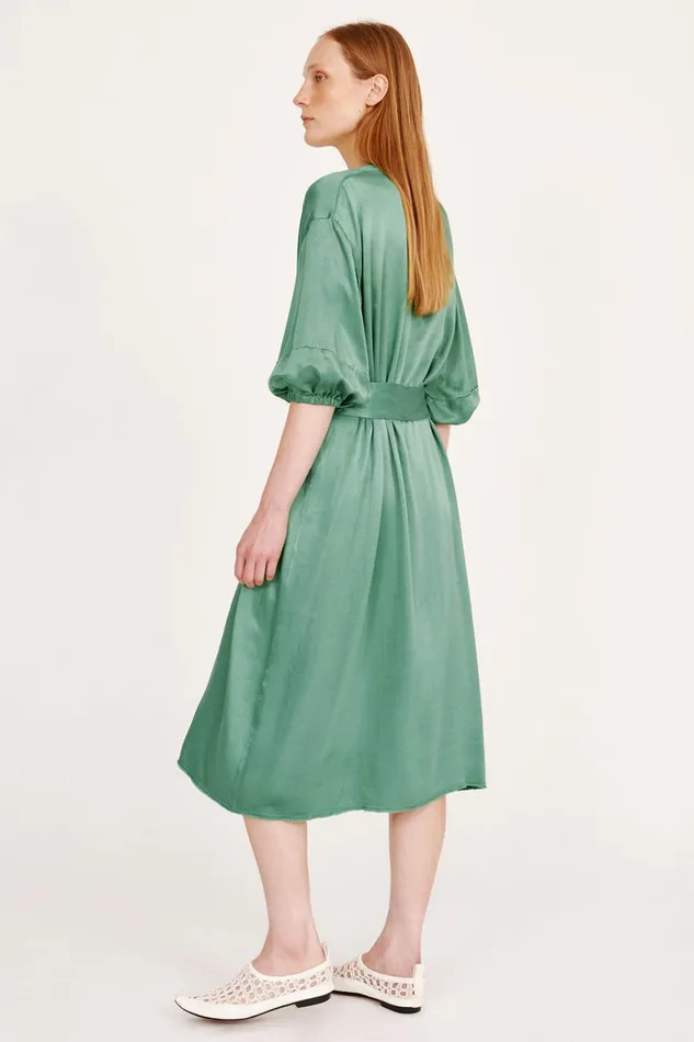 Women Pebble Satin Jade Ventura Dress Raquel Allegra Dresses