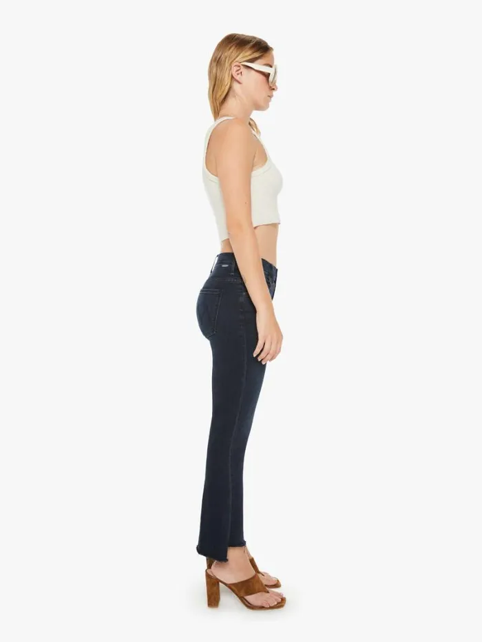 Women Petites Mother Denim Petites The Lil039 Insider Crop Step Fray Wash Night In Venice