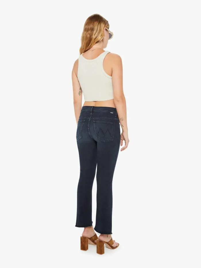 Women Petites Mother Denim Petites The Lil039 Insider Crop Step Fray Wash Night In Venice