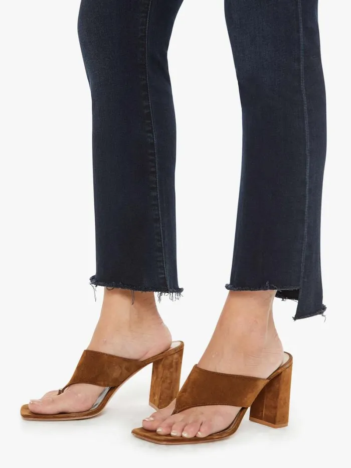 Women Petites Mother Denim Petites The Lil039 Insider Crop Step Fray Wash Night In Venice