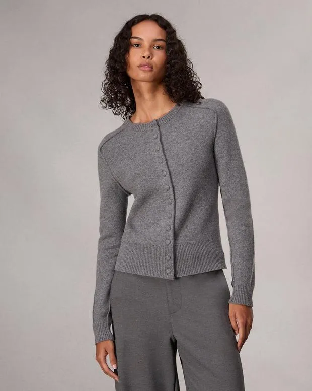 Women rag and bone Bridget Cardigan Grey Sweaters and Sweatshirts