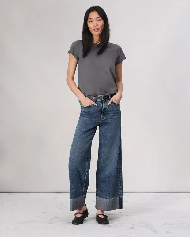 Women rag and bone The Slub Tee KhakiMilitary OliveRedSaluteWashed Slate TShirts