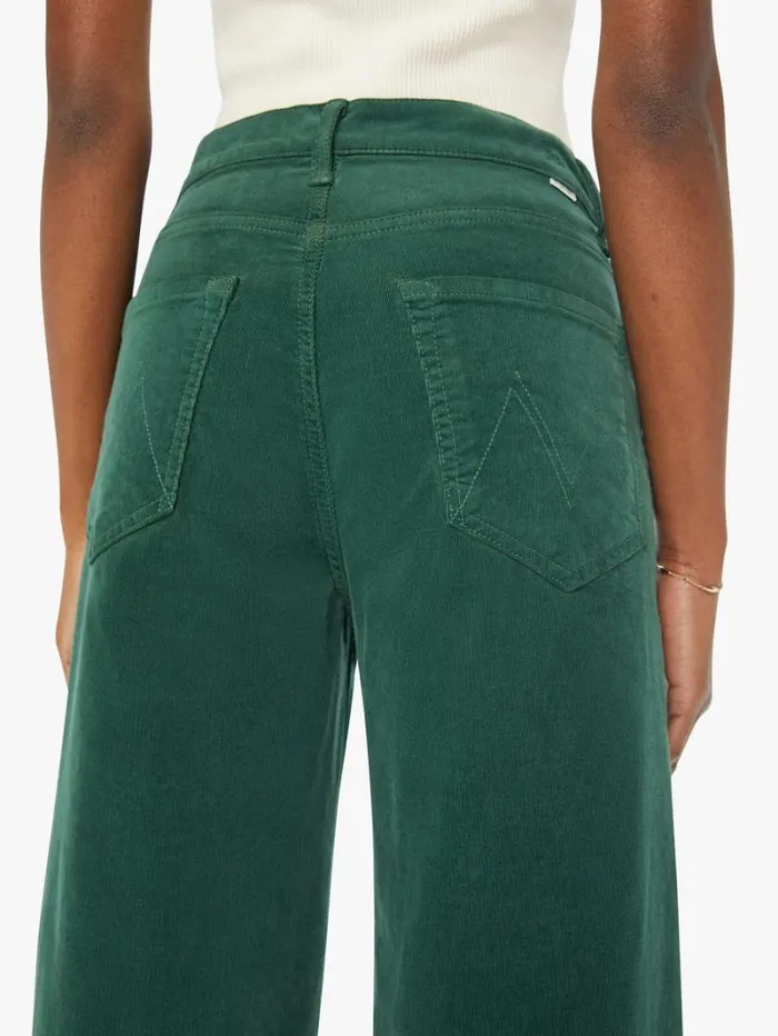 Women Relaxed Mother Denim The Ditcher Roller Zip Sneak Dark Green