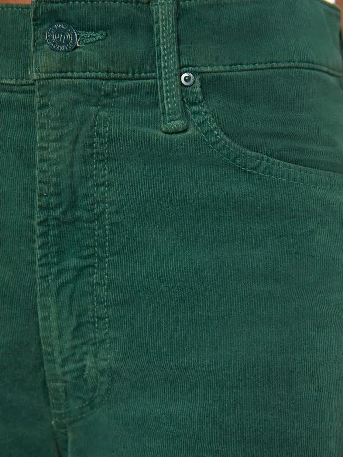 Women Relaxed Mother Denim The Ditcher Roller Zip Sneak Dark Green