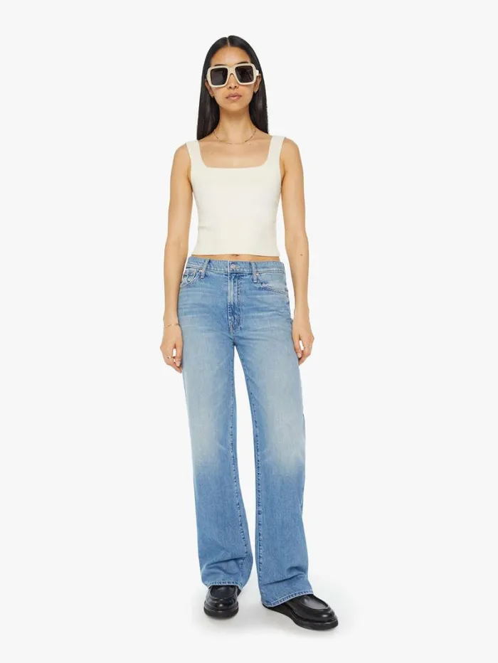 Women Relaxed Mother Denim The Dodger Sneak Wash Tomorrow Never Knows