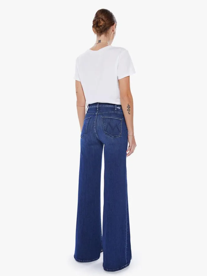 Women Relaxed Mother Denim The Hustler Roller Sneak Wash Heirloom