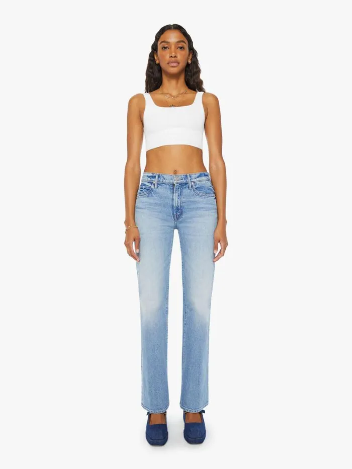 Women Relaxed Mother Denim The Kick It Wash Never Let Go