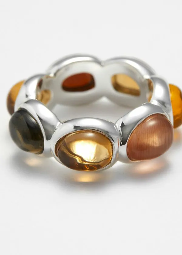 Women Rings and Other Stories Vibrant Crystal Ring Silver