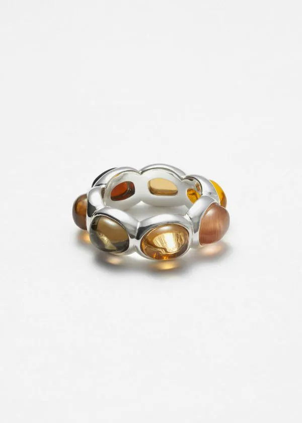Women Rings and Other Stories Vibrant Crystal Ring Silver