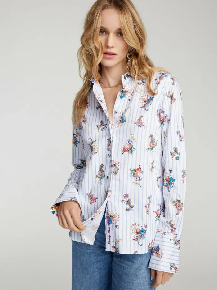 Women Robert Graham Tops Priscilla Shirt Multi