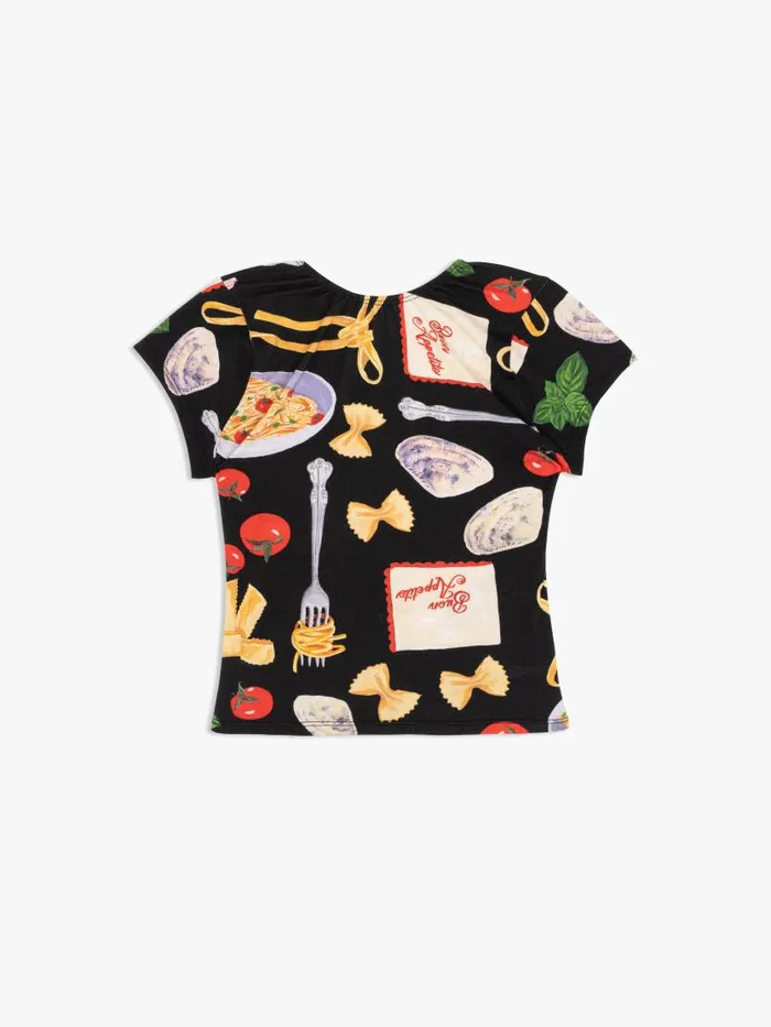 Women Rowan Tee Buon Appetito Black Lisa Says Gah Tops