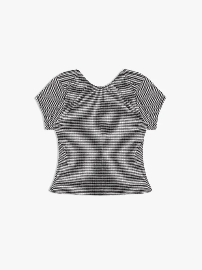 Women Rowan Tee Caviar Gingham Lisa Says Gah Tops