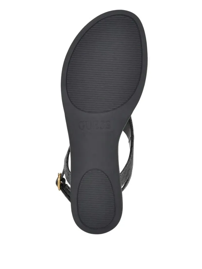 Women Sandals GUESS Unali Thong Sandals Black 001