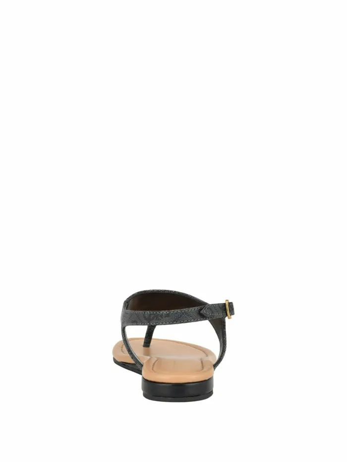 Women Sandals GUESS Unali Thong Sandals Black 001