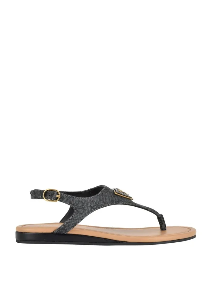 Women Sandals GUESS Unali Thong Sandals Black 001