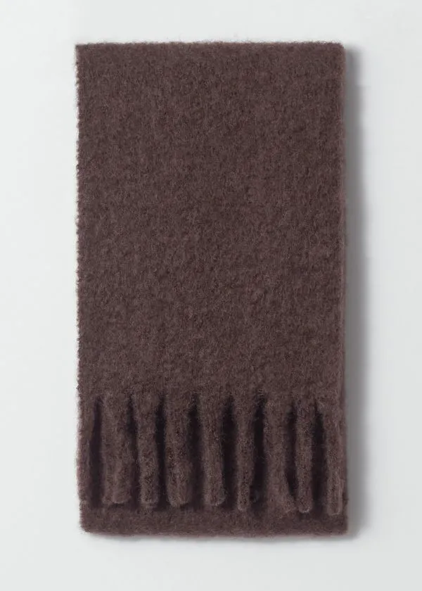 Women Scarves and Other Stories Large MohairBlend Scarf Brown