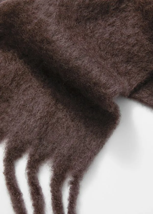 Women Scarves and Other Stories Large MohairBlend Scarf Brown