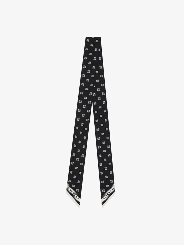 Women Scarves Givenchy Bandeau In 4G Silk Blackwhite