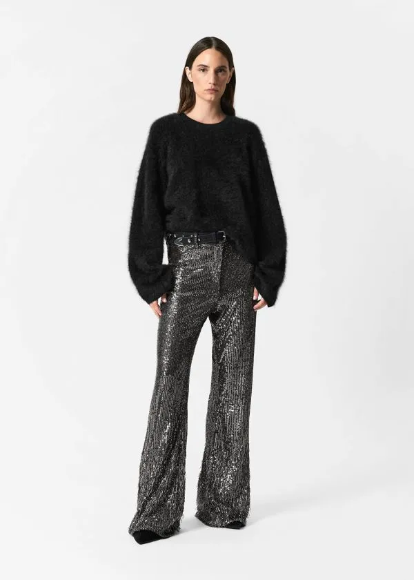 Women Sets and Suits and Other Stories Flared Sequin Trousers Grey