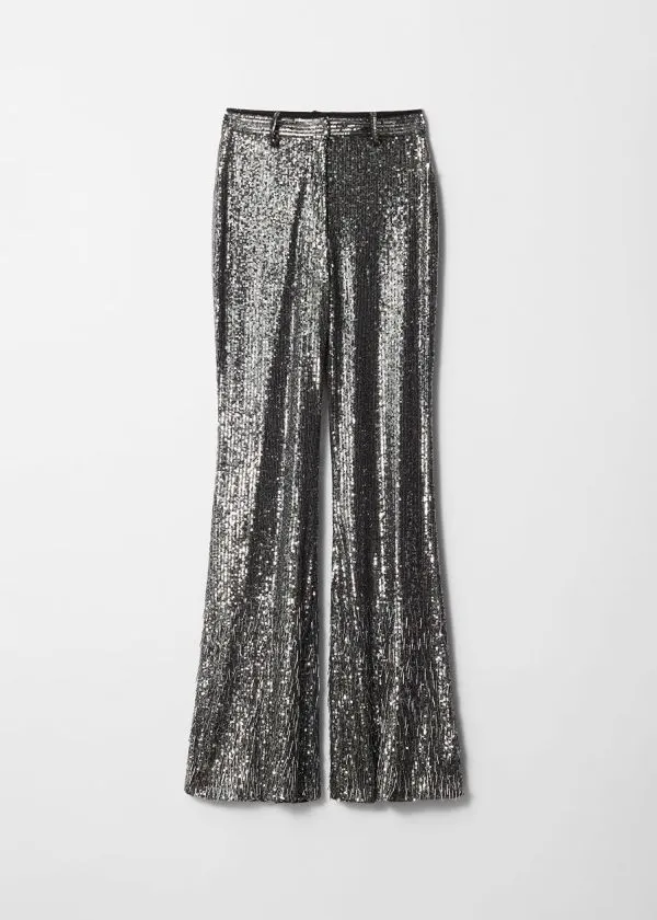 Women Sets and Suits and Other Stories Flared Sequin Trousers Grey
