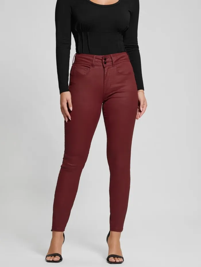 Women Shape Up HighRise Skinny Jeans Harrogate Tahiti Red Bottoms GUESS