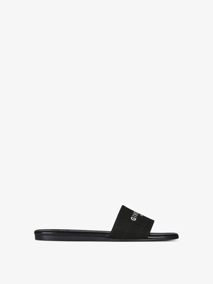 Women Shark Lock Givenchy 4G Mules In Canvas Black